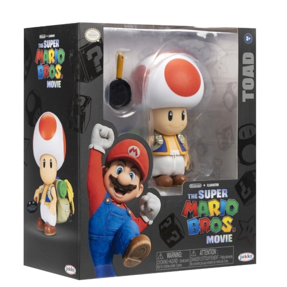 Super Mario Movie 5 inch Toad Action Figure with Frying Pan Accessory - Picture 5 of 9